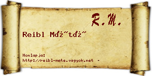 Reibl Máté névjegykártya